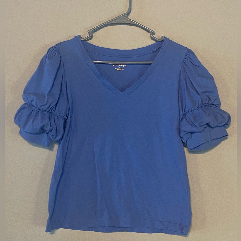 Lilly Pulitzer Royal Blue Puff Sleeve Blouse